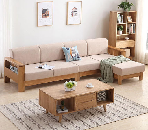  Sofa gỗ phòng khách cho chung cư